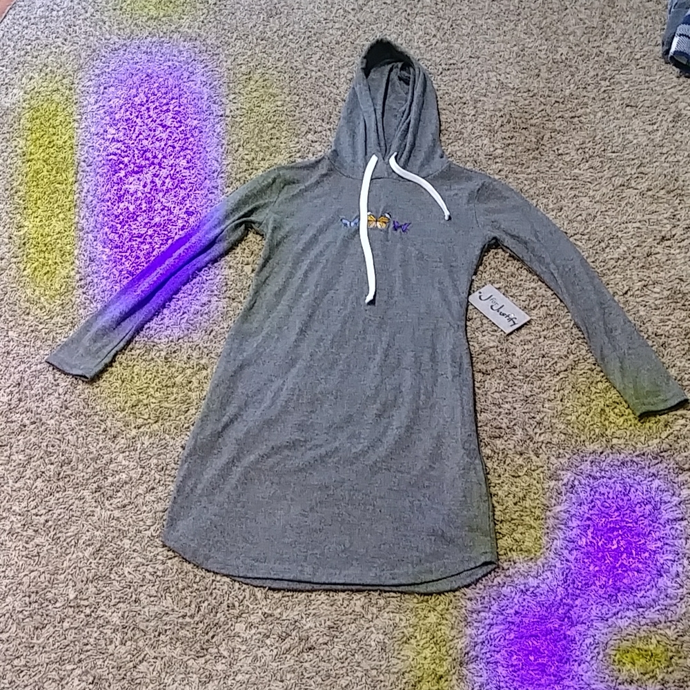#213 NWT J for Justify girls dress with hood. Size: Small
